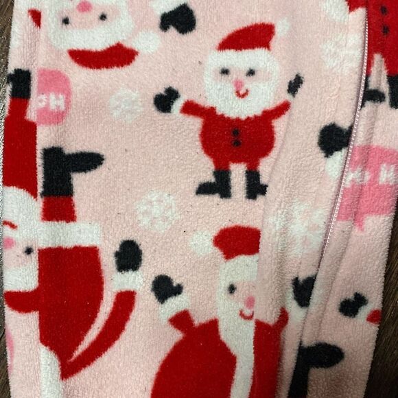 Carters Santa pajamas sleeper one piece with feet 18 months fleece girls - Picture 3 of 6